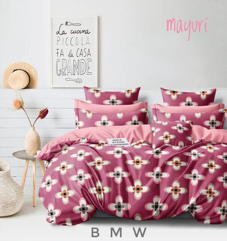 BMW Polycotton Printed Double Bedsheet with two pillow cover ( 90"X100")