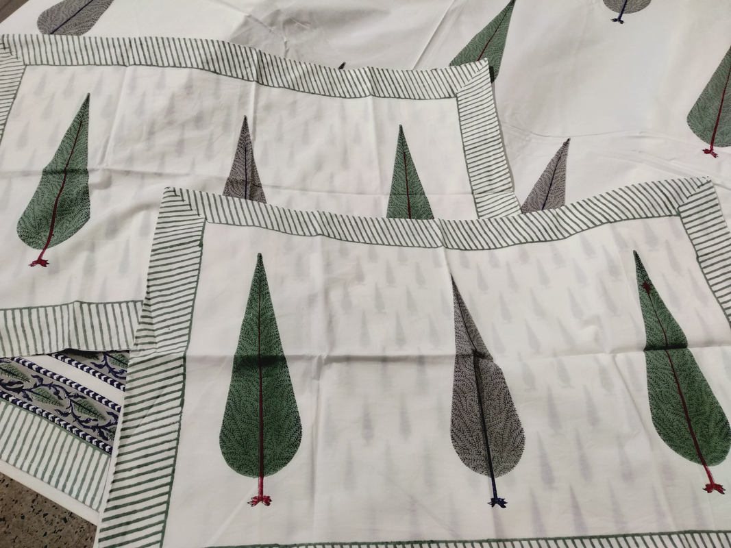 mughal print bedsheet with pillow covers